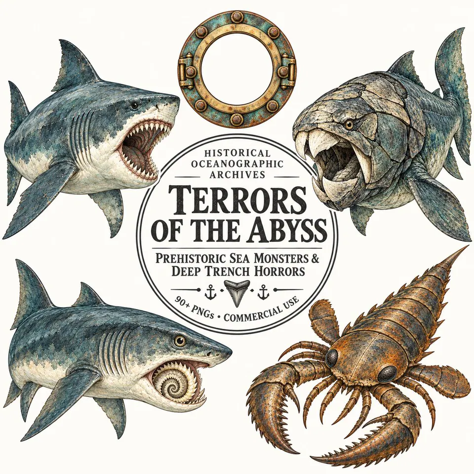 Extinct Terrors of the Abyss — cover of the VintageHauntArt collection