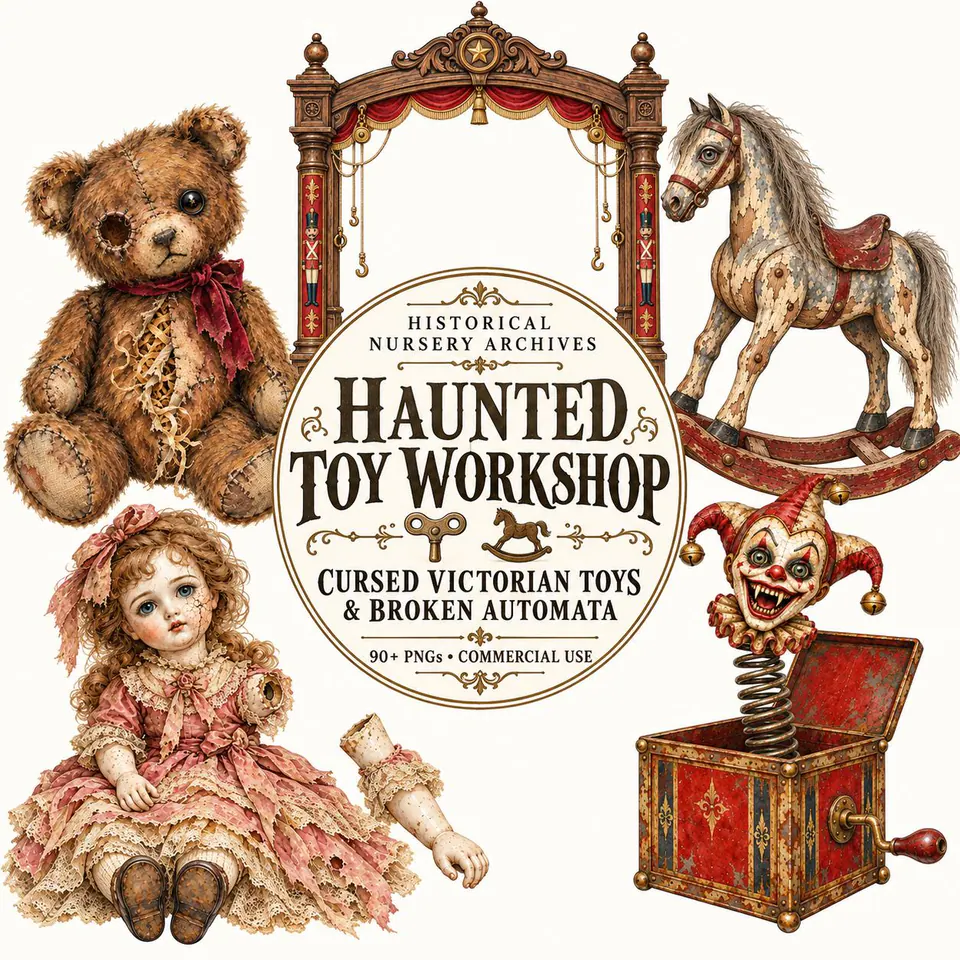 The Haunted Toy Workshop — cover of the VintageHauntArt collection