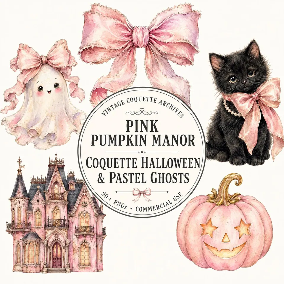 Pink Pumpkin Manor — cover of the VintageHauntArt collection