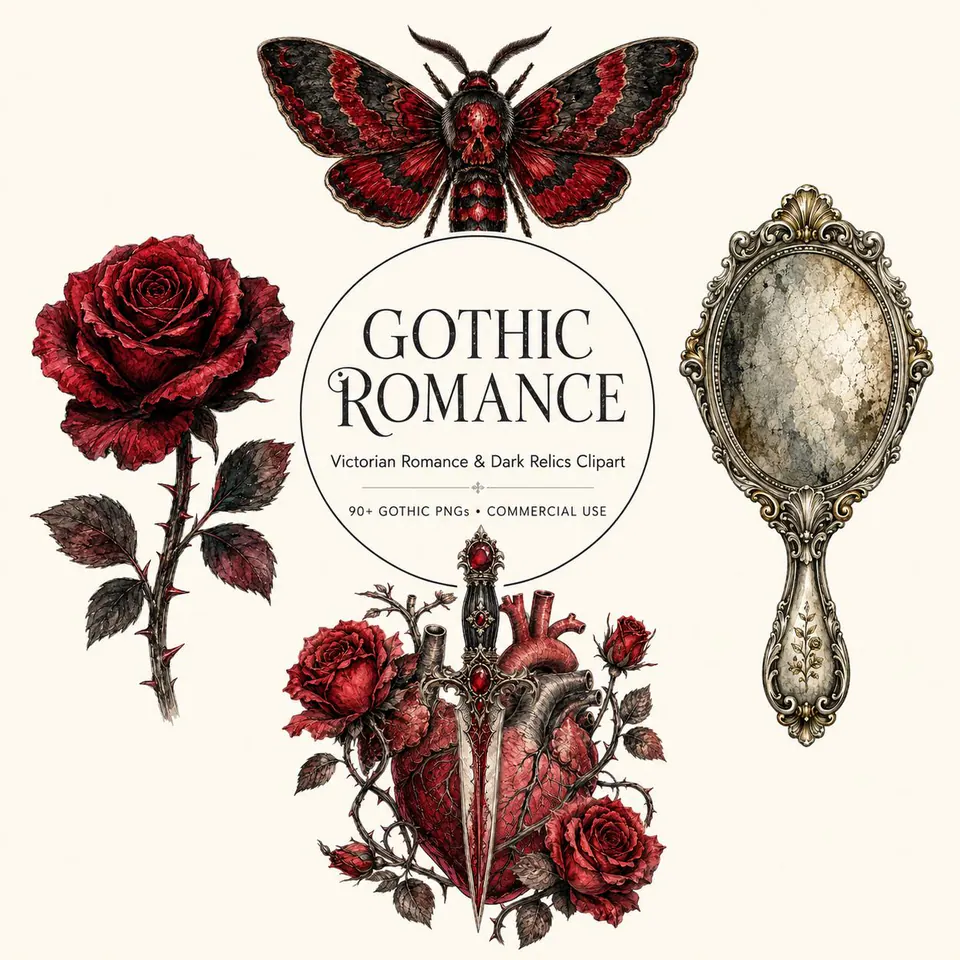Victorian Gothic Romance — cover of the VintageHauntArt collection